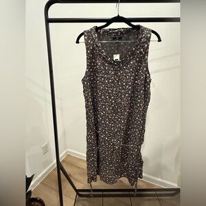 GAP Floral Print Midi Dress - Black and Pink